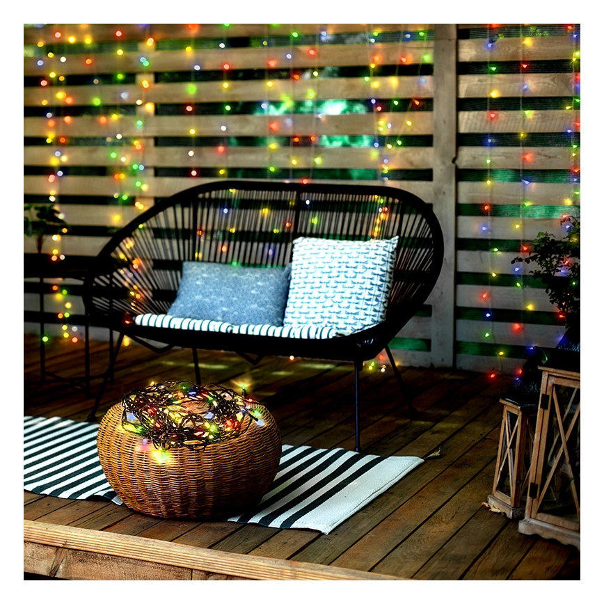 Guirlande de Noël extérieure 100xLED/8 fonctions IP44 13m multicolore