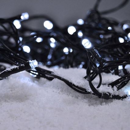 LED Kerst Lichtketting voor Buiten 100xLED/8 functies 13m IP44 koud wit