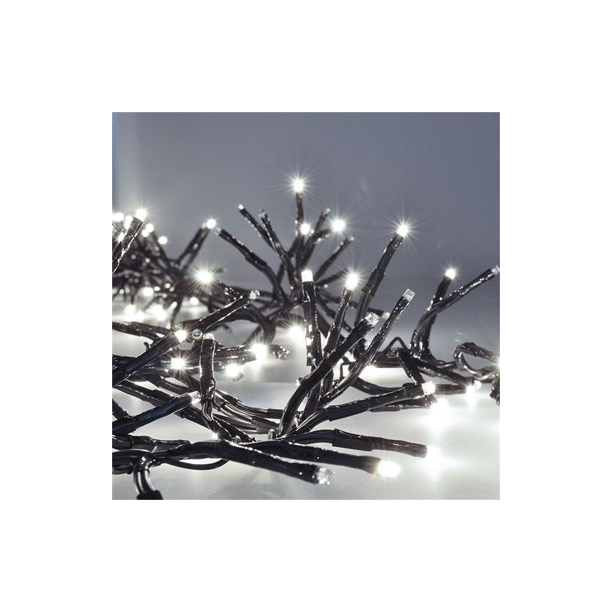 Guirlande de noël 576xLED/8 fonctions 8m IP44 blanc froid + Télécommande