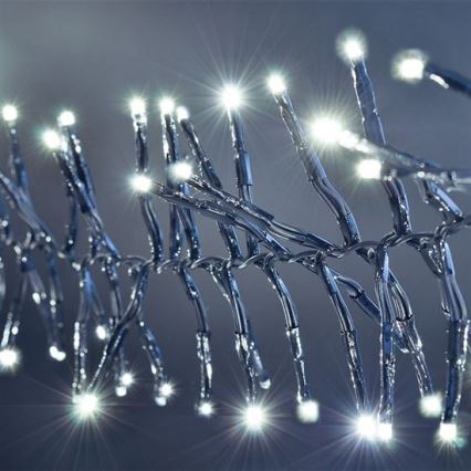 Guirlande lumineuse LED d'extérieur 576 LED / 8 modes, 8 m, IP44, blanc froid + télécommande