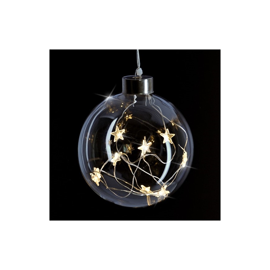 LED Kerstbal 10xLED/2xAA