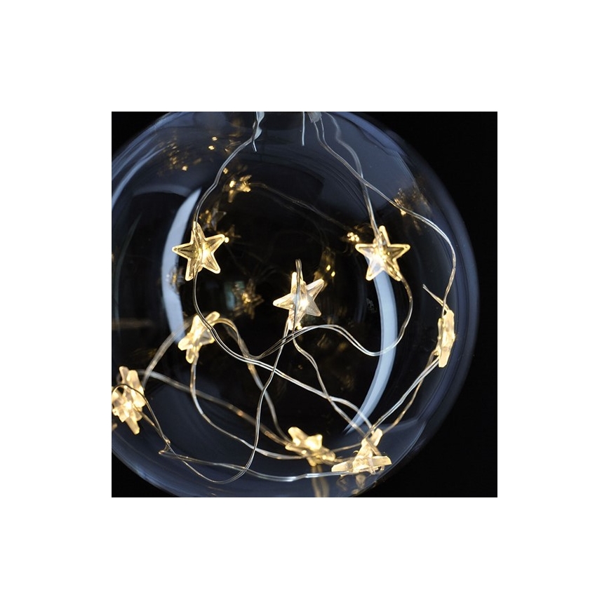 LED Kerstbal 10xLED/2xAA