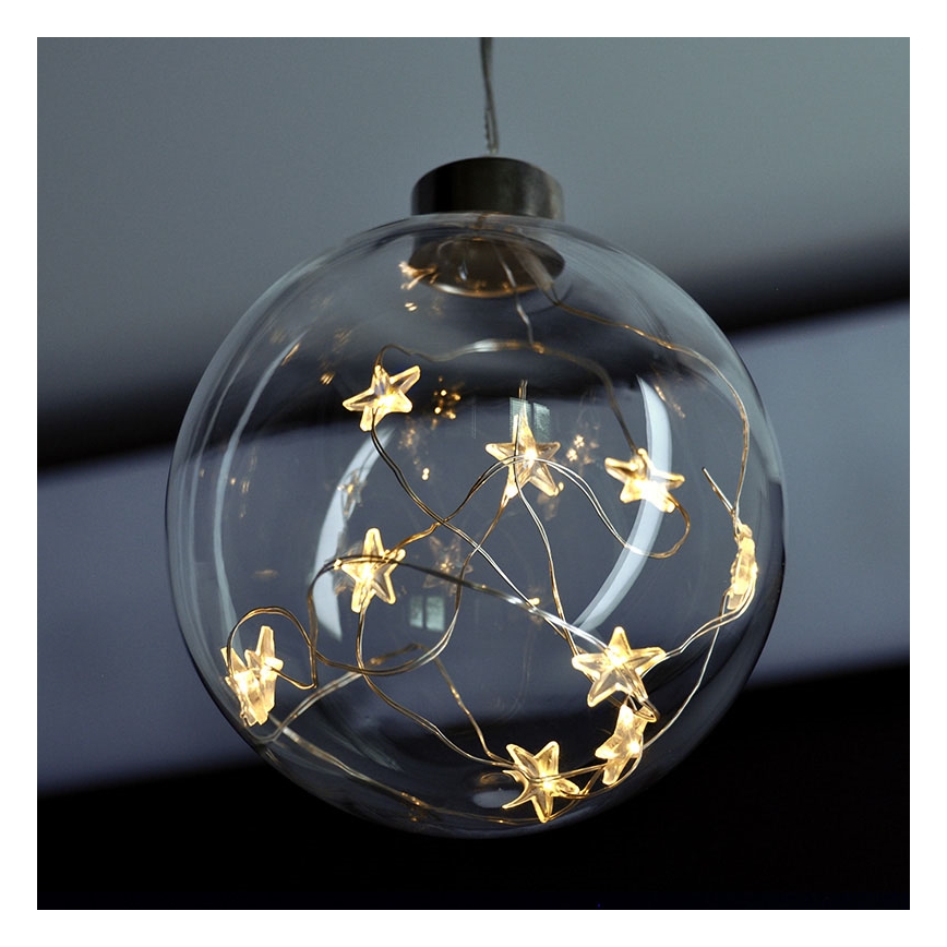LED Kerstbal 10xLED/2xAA