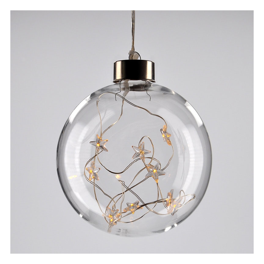 LED Kerstbal 10xLED/2xAA