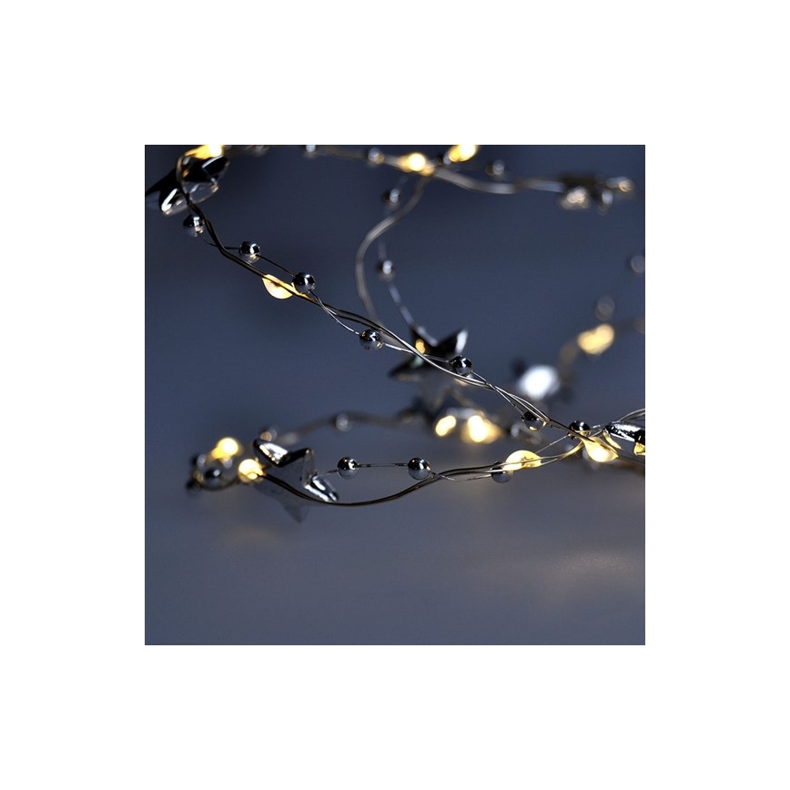 LED Kerst Lichtketting 20xLED/2xAA 1,5m warm wit