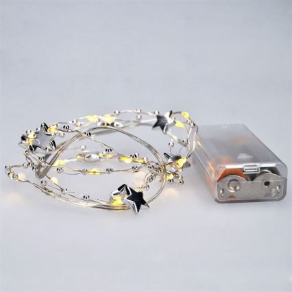 LED Kerst Lichtketting 20xLED/2xAA 1,5m warm wit