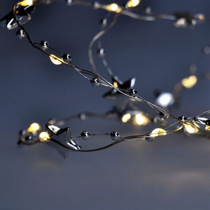 LED-lichtsnoer 20xLED/2xAA 1,5 m warm wit