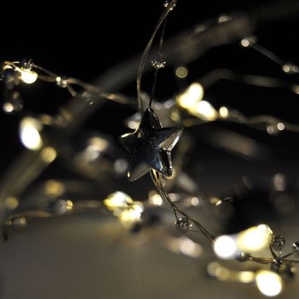 LED-lichtsnoer 20xLED/2xAA 1,5 m warm wit