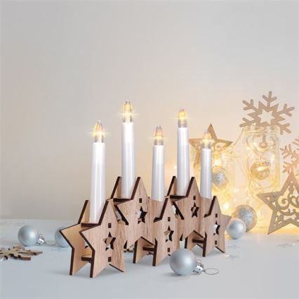 Bougeoir de Noël 5xLED/2xAA