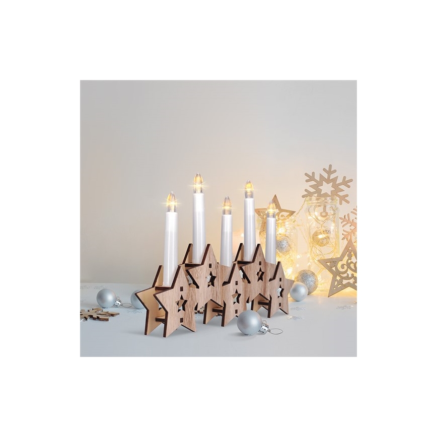 Solight 1V222 - LED Kerstkandelaar 5xLED/2xAA