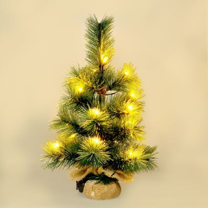 Décoration de noël d'extérieur 15xLED/3xAA sapin IP44