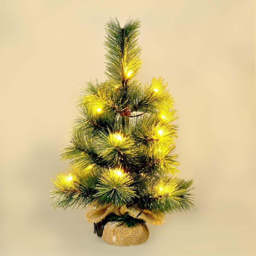 Décoration de noël d'extérieur 15xLED/3xAA sapin IP44