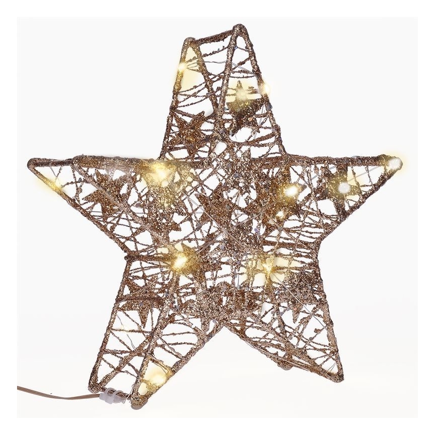 Décoration de noël 14xLED/2xAA étoile