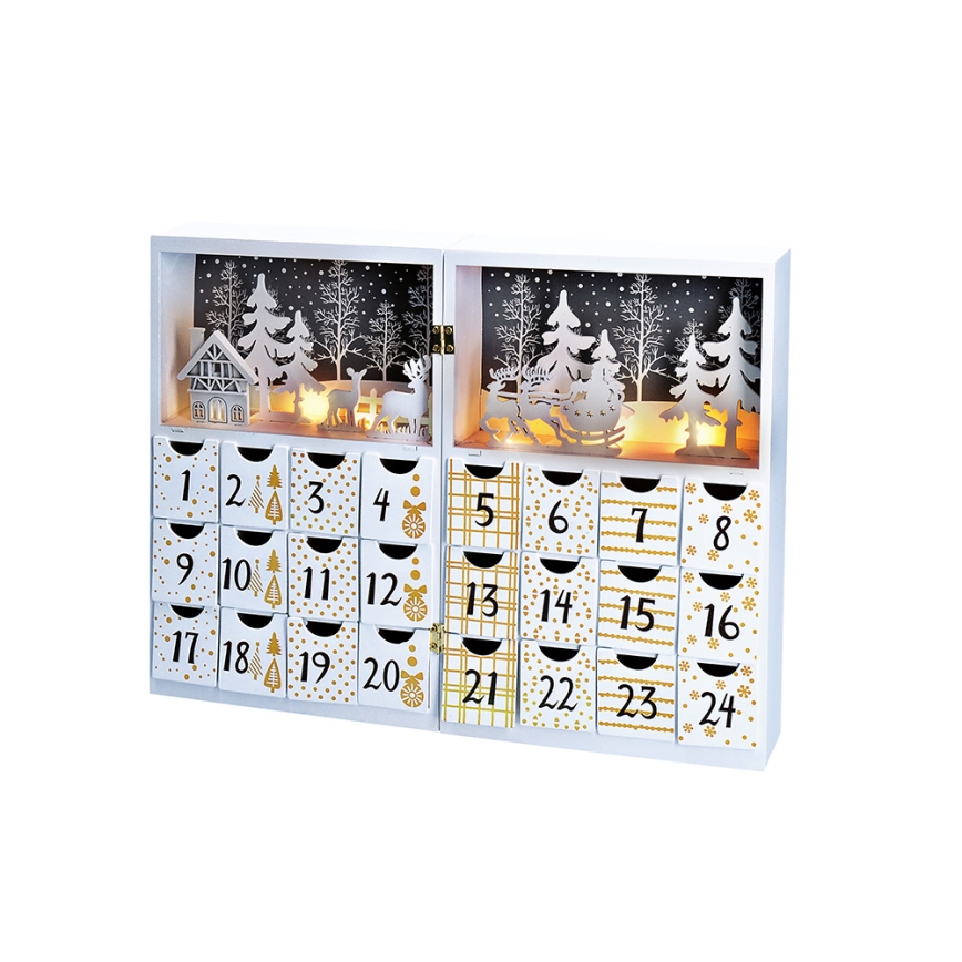 LED Calendrier de l'Avent LED/2xAAA