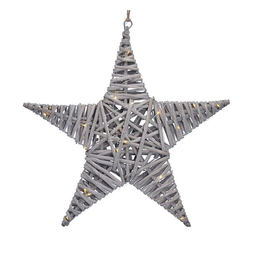 Décoration de Noël LED/2xAA rotin