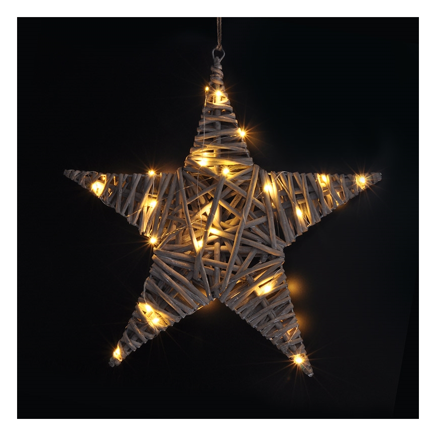 Décoration de Noël LED/2xAA rotin