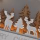 Décoration de Noël LED/2xAA forêt avec cerfs