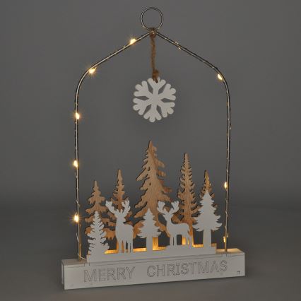 Décoration de Noël LED/2xAA forêt avec cerfs