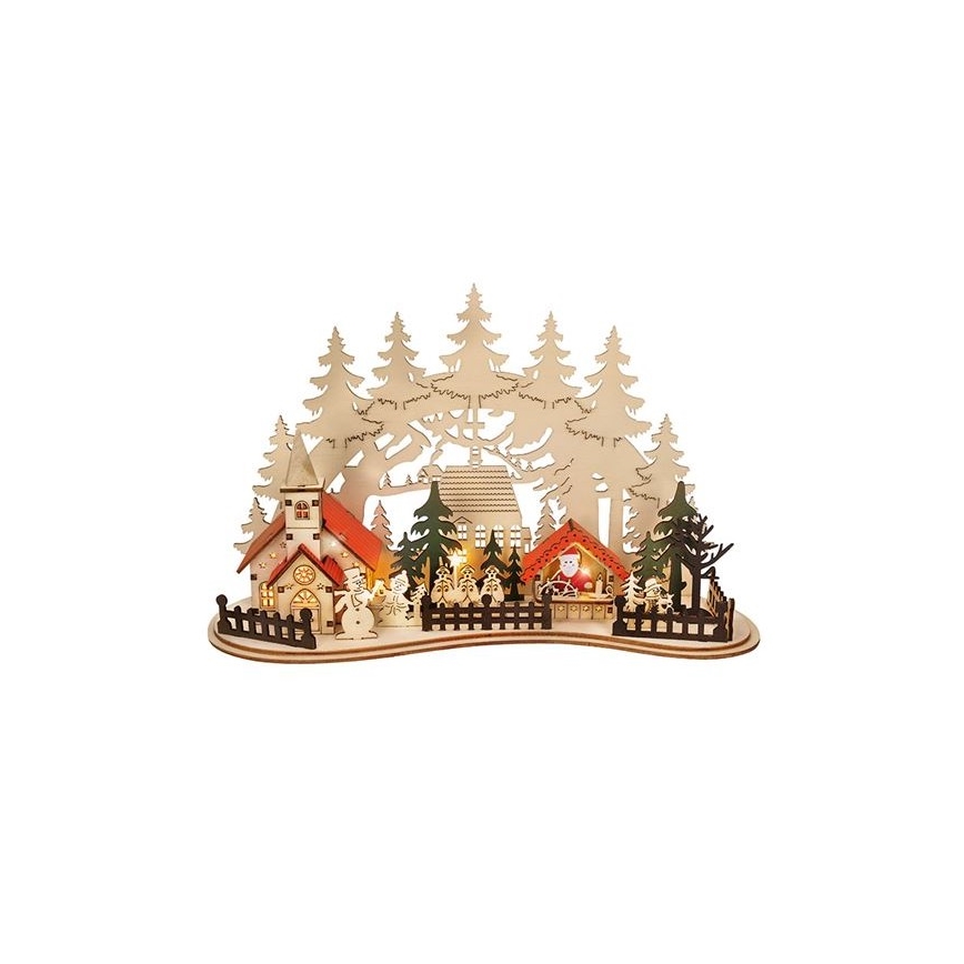 Décoration de Noël LED/2xAAA petite ville