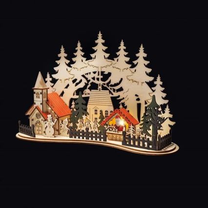 Décoration de Noël LED/2xAAA petite ville