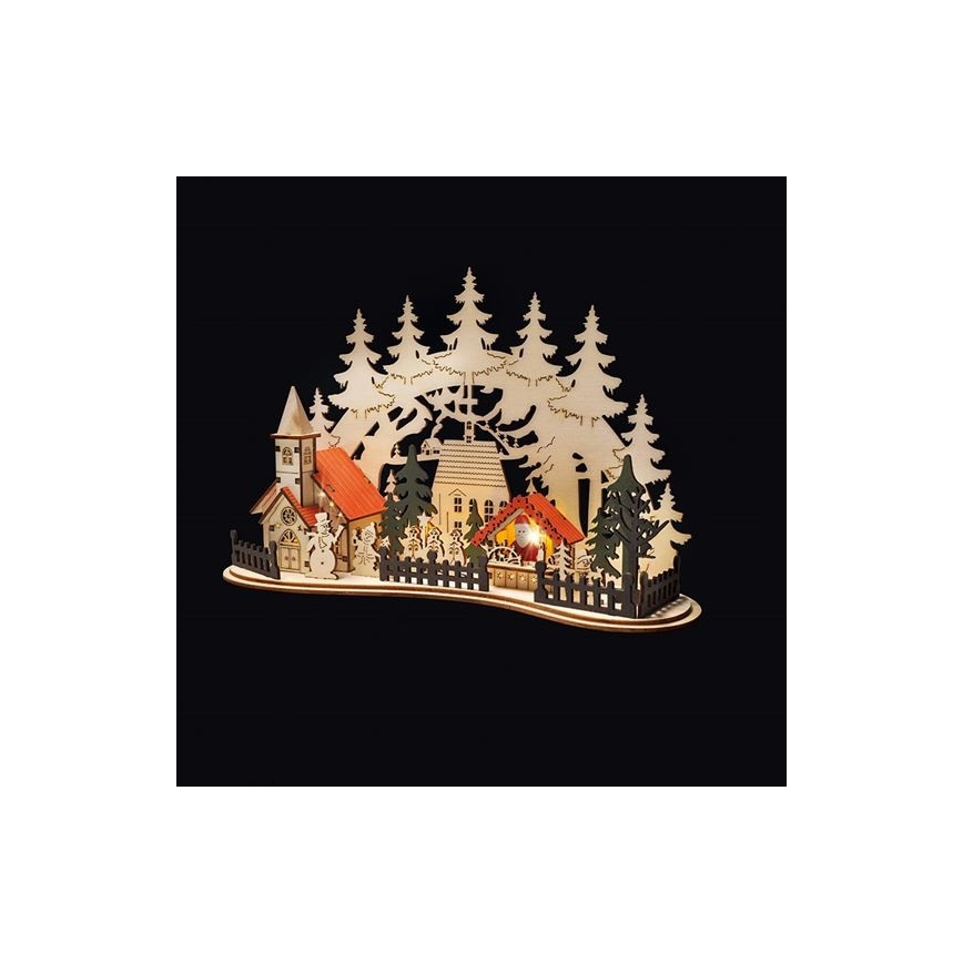 Décoration de Noël LED/2xAAA petite ville