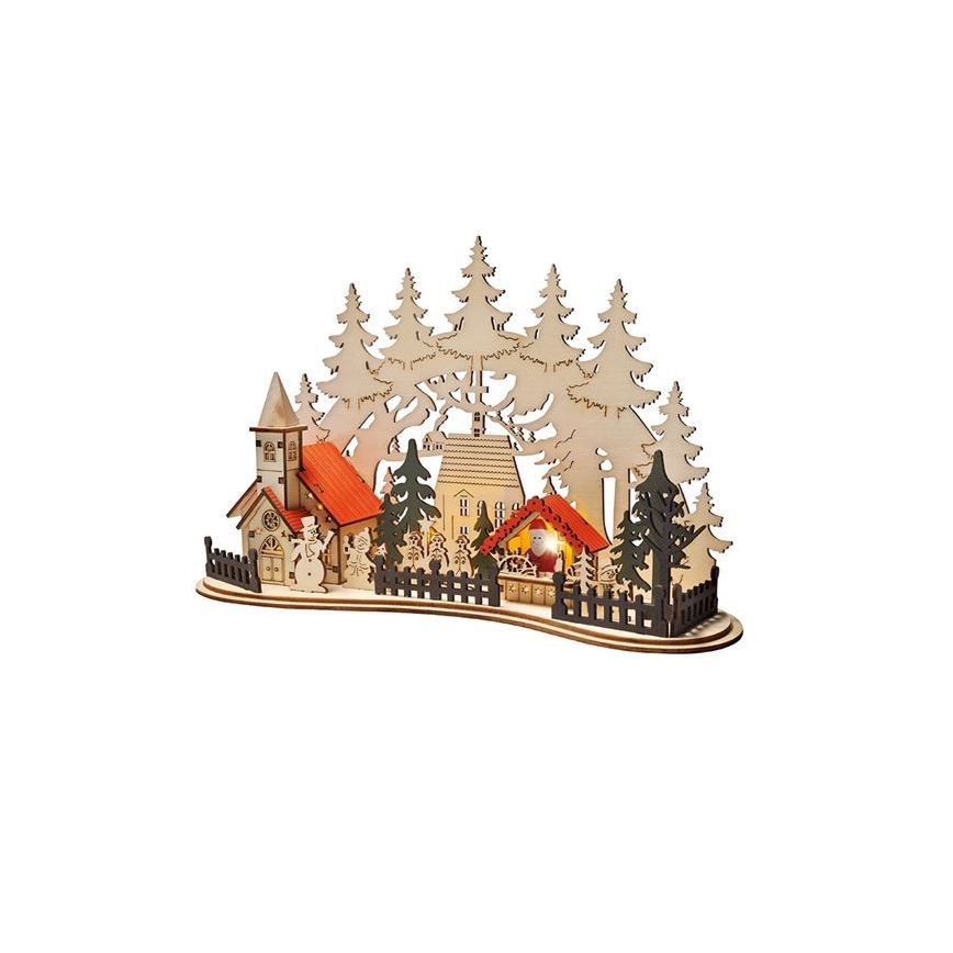 Décoration de Noël LED/2xAAA petite ville
