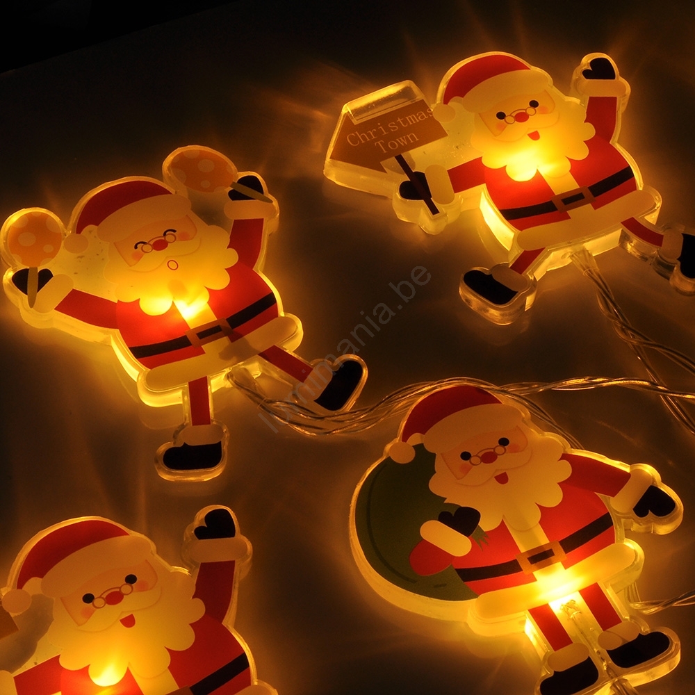Guirlande Lumineuse étoiles LED Avec Ventouses - 2 étoiles De 10 LEDs - Blanc Chaud - Décoration Noël Et Fêtes