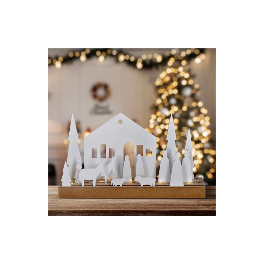 Décoration de Noël LED/2xAAA épicéa