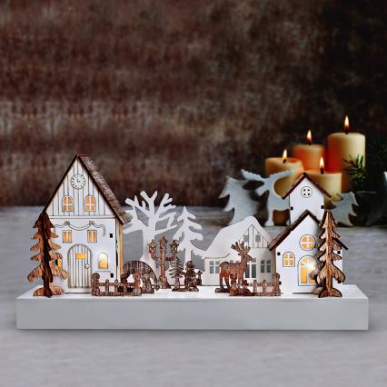 Décoration de Noël LED/2xAA blanc chaud