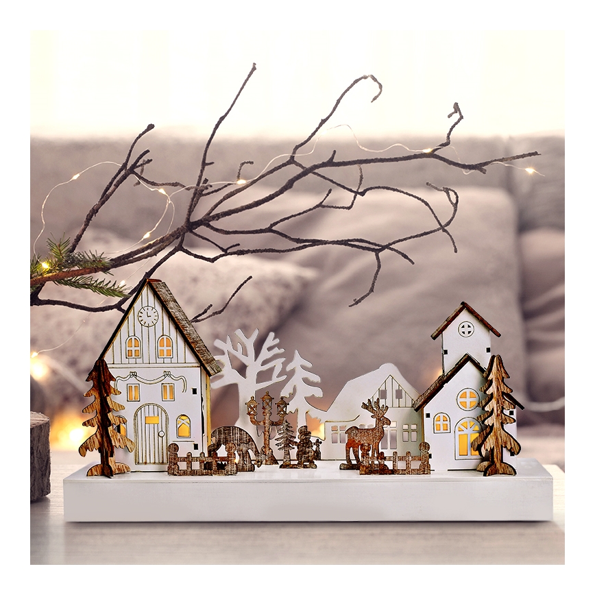 Décoration de Noël LED/2xAA blanc chaud