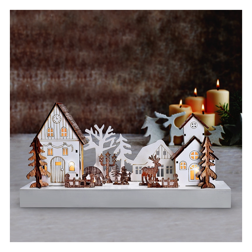 LED Kerstversiering LED/2xAA warm wit