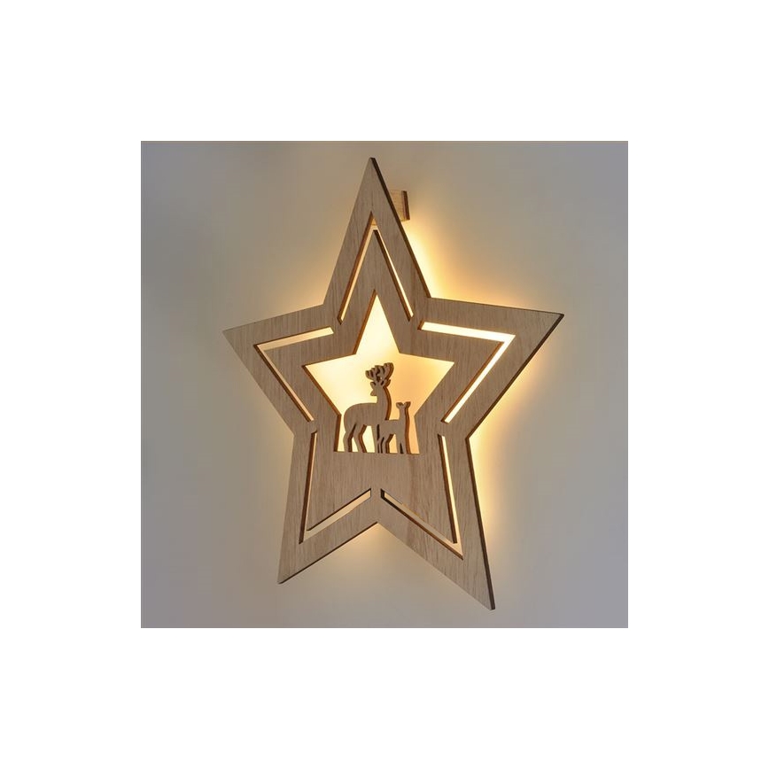 Décoration de Noël LED/2xAA étoile