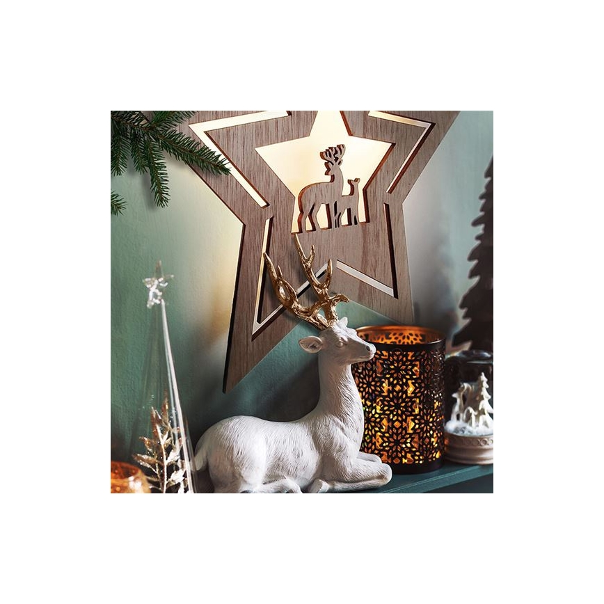 Décoration de Noël LED/2xAA étoile