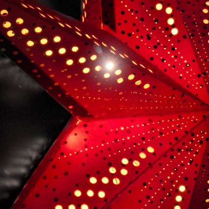 Décoration de Noël LED — étoile 60 cm, alimentée par 2 piles AA