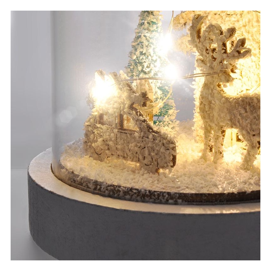 Décoration de Noël LED/2xAAA maison enneigée