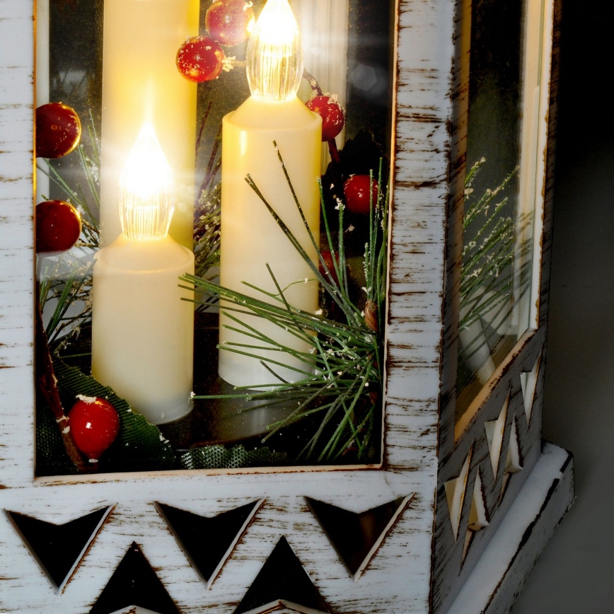 LED Kerstversiering 3xLED/3xAAA lantaarn