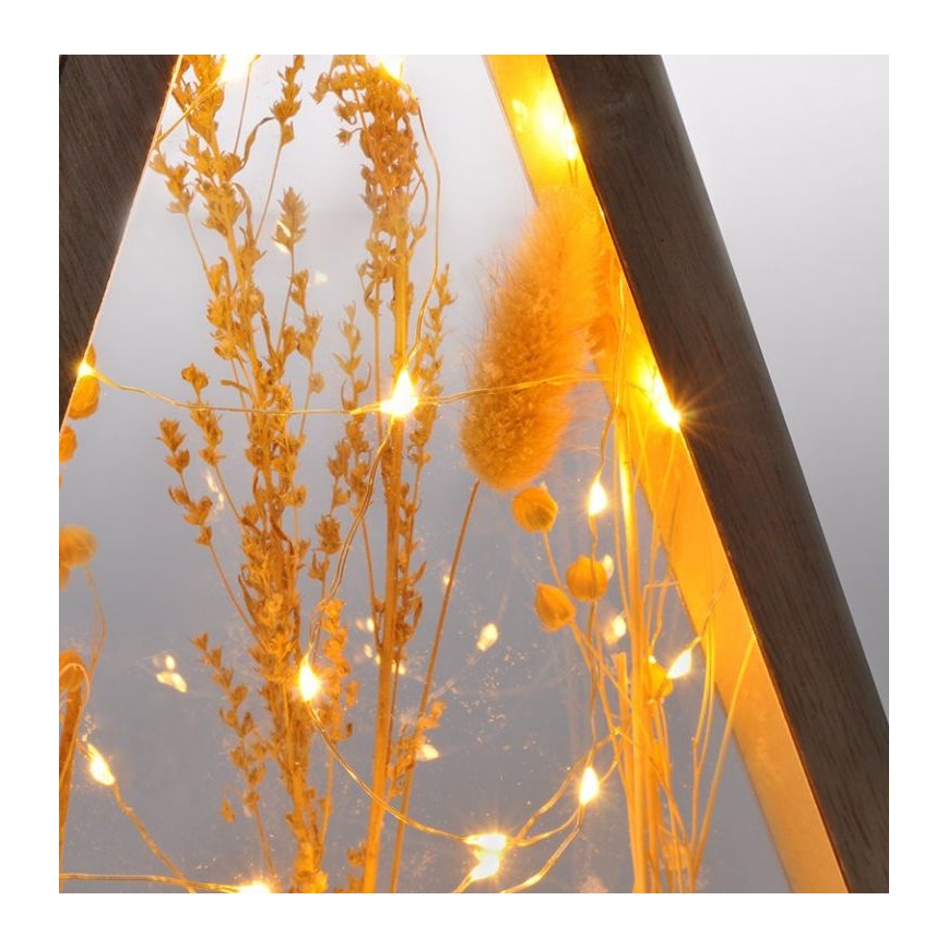 LED Kerstversiering LED/2xAA winterbloemen bedekt met sneeuw