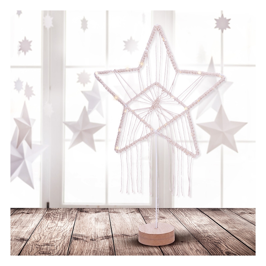 Décoration de Noël LED/2xAAA étoile