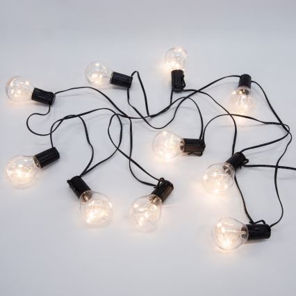 Guirlande décorative extérieure GARLAND 10xLED/3xAA 3m IP44 blanc chaud