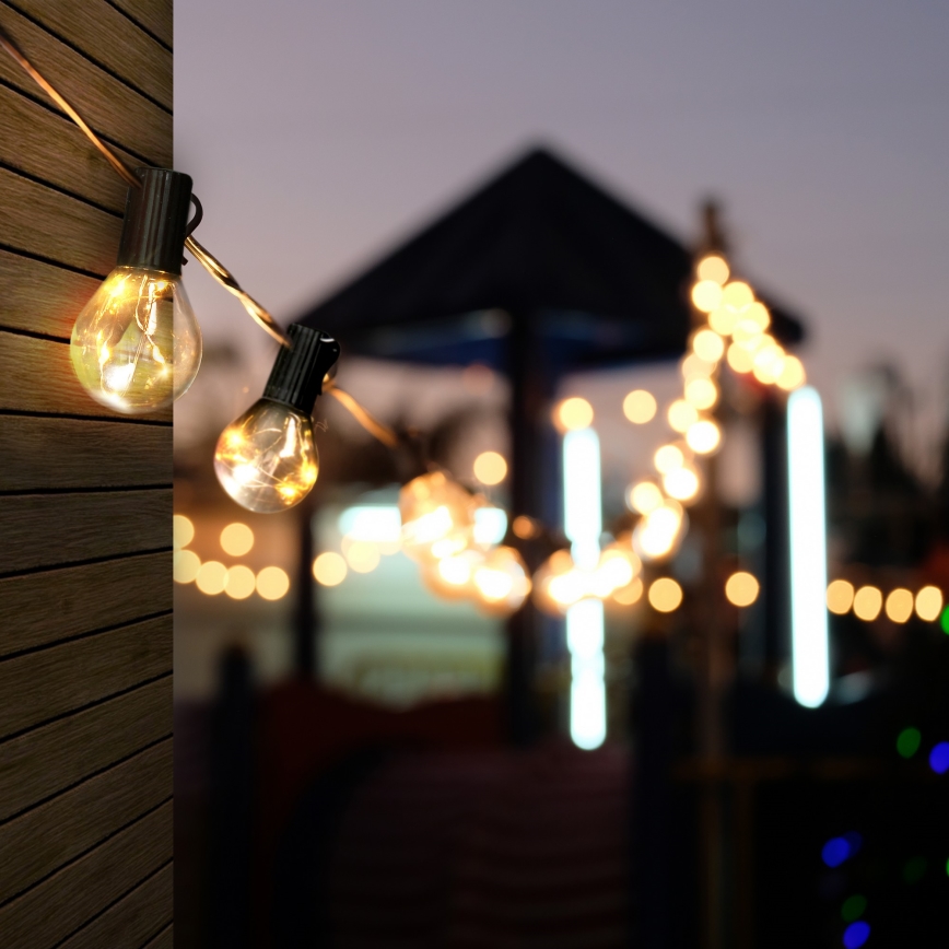 Guirlande décorative extérieure GARLAND 10xLED/3xAA 3m IP44 blanc chaud