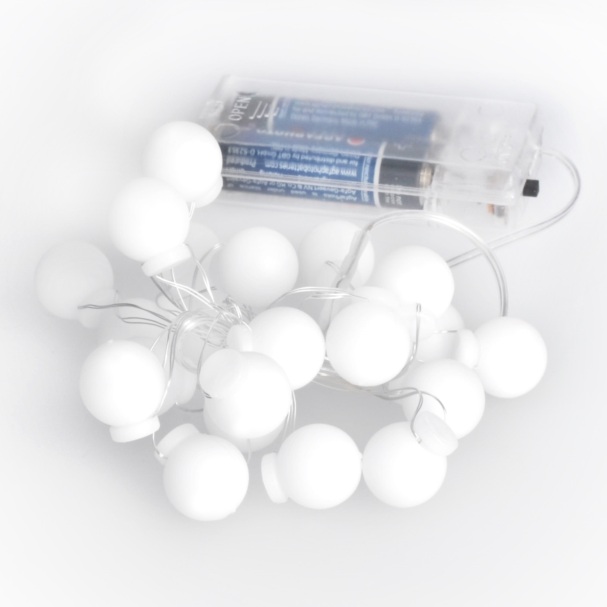 LED Kerst lichtsnoer 20xLED/2xAA 2,3 m Meerdere kleuren