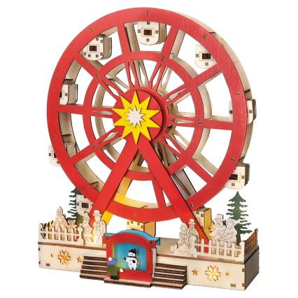 Décoration de Noël LED/2xAA/blanc chaud carrousel