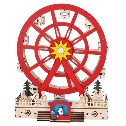 Décoration de Noël LED/2xAA/blanc chaud carrousel