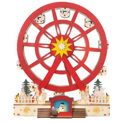 LED Kerstversiering LED/2xAA/warm wit carrousel