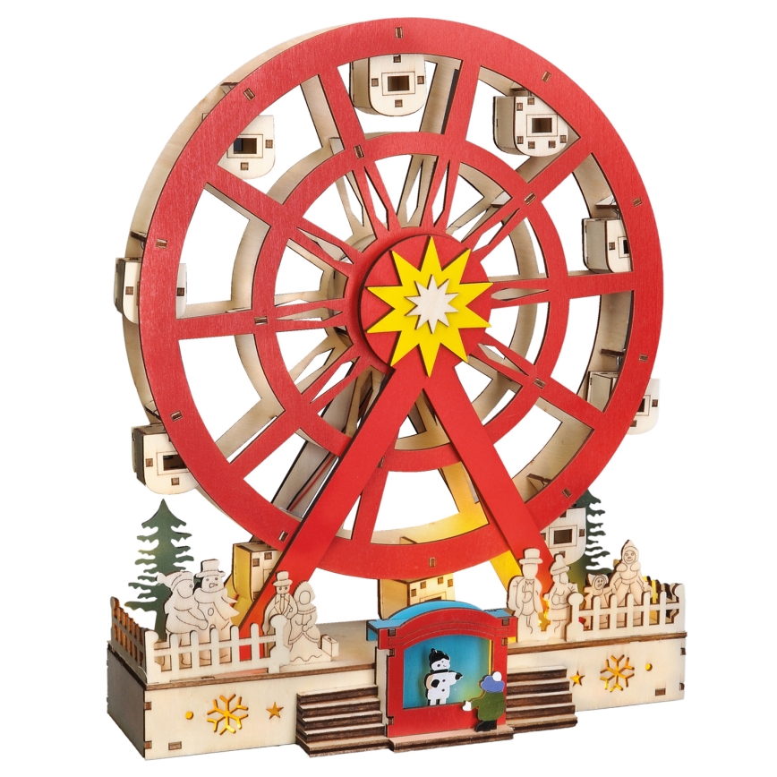 LED Kerstversiering LED/2xAA/warm wit carrousel