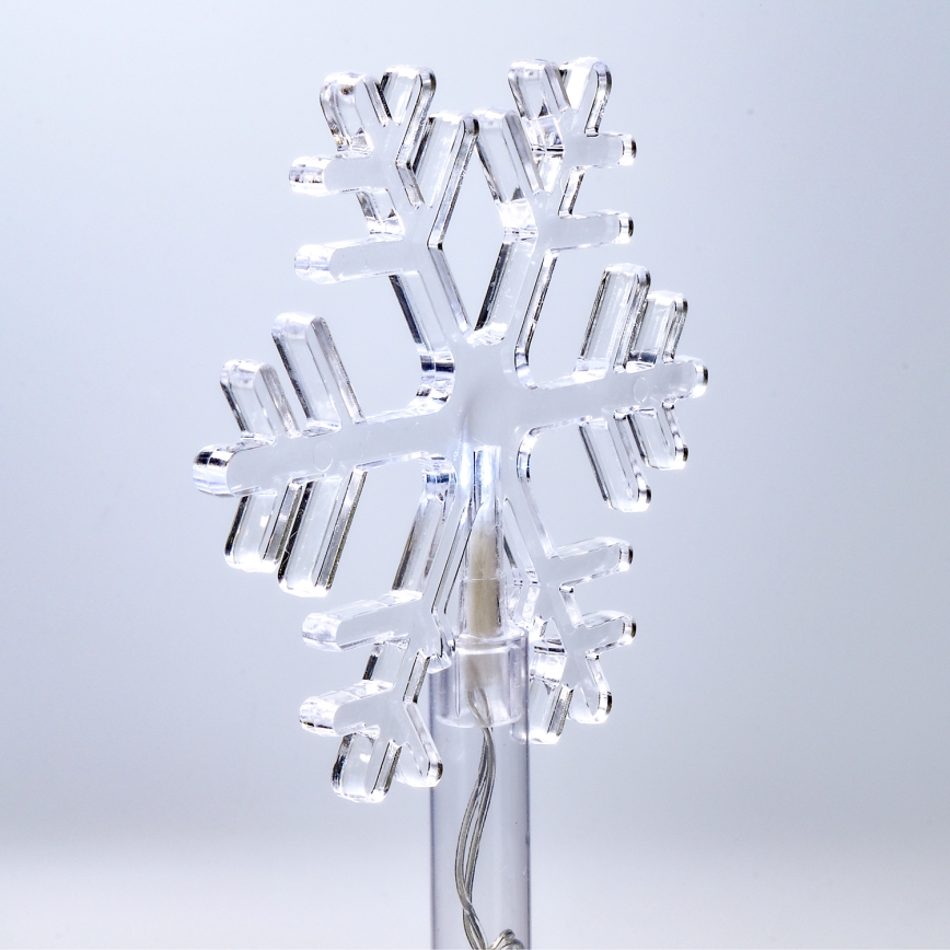 LOT 5x Lampe de Noël d'extérieur LED/3xAA/blanc froid IP44