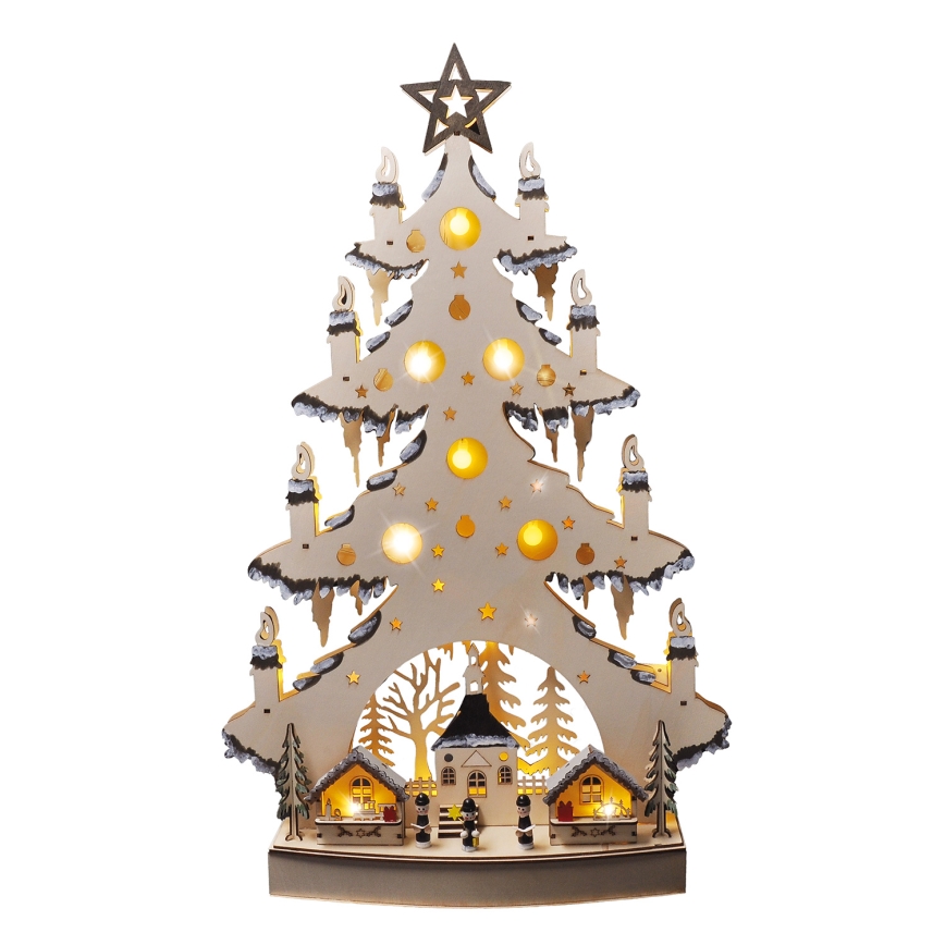 Décoration de Noël LED/2xAA/blanc chaud arbre