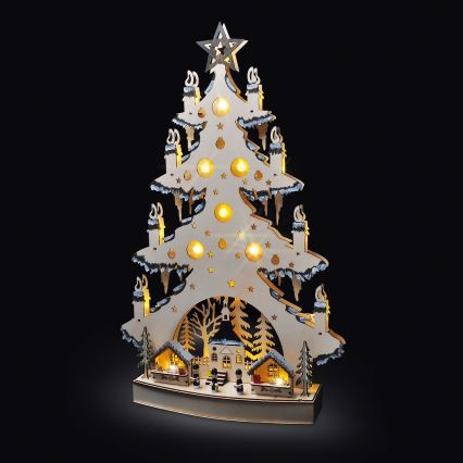 Décoration de Noël LED/2xAA/blanc chaud arbre