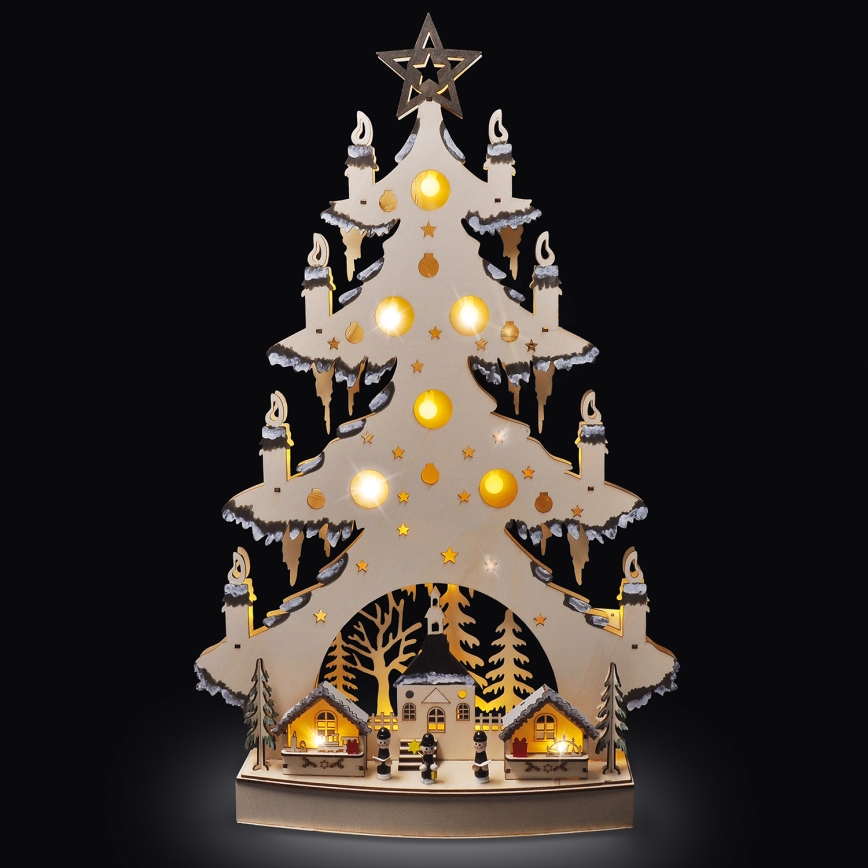 Décoration de Noël LED/2xAA/blanc chaud arbre