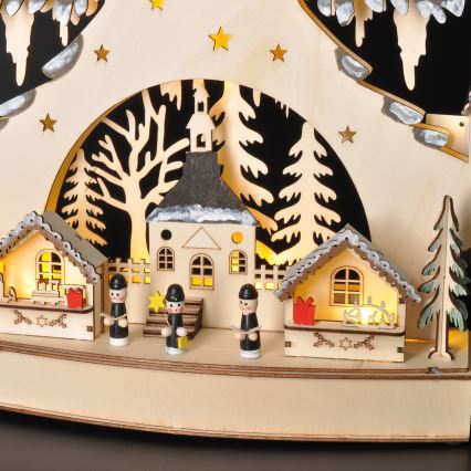 Décoration de Noël LED/2xAA/blanc chaud arbre